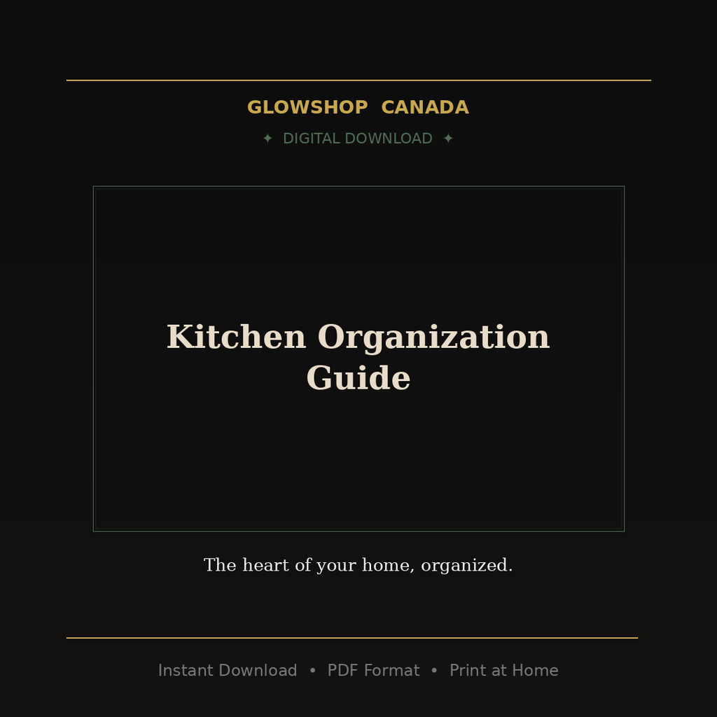 Kitchen Organization Guide - Digital Download product image
