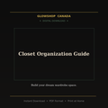 Closet Organization Guide - Digital Download