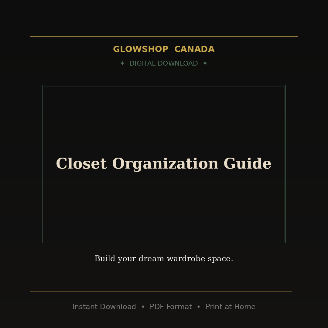 Closet Organization Guide - Digital Download product image