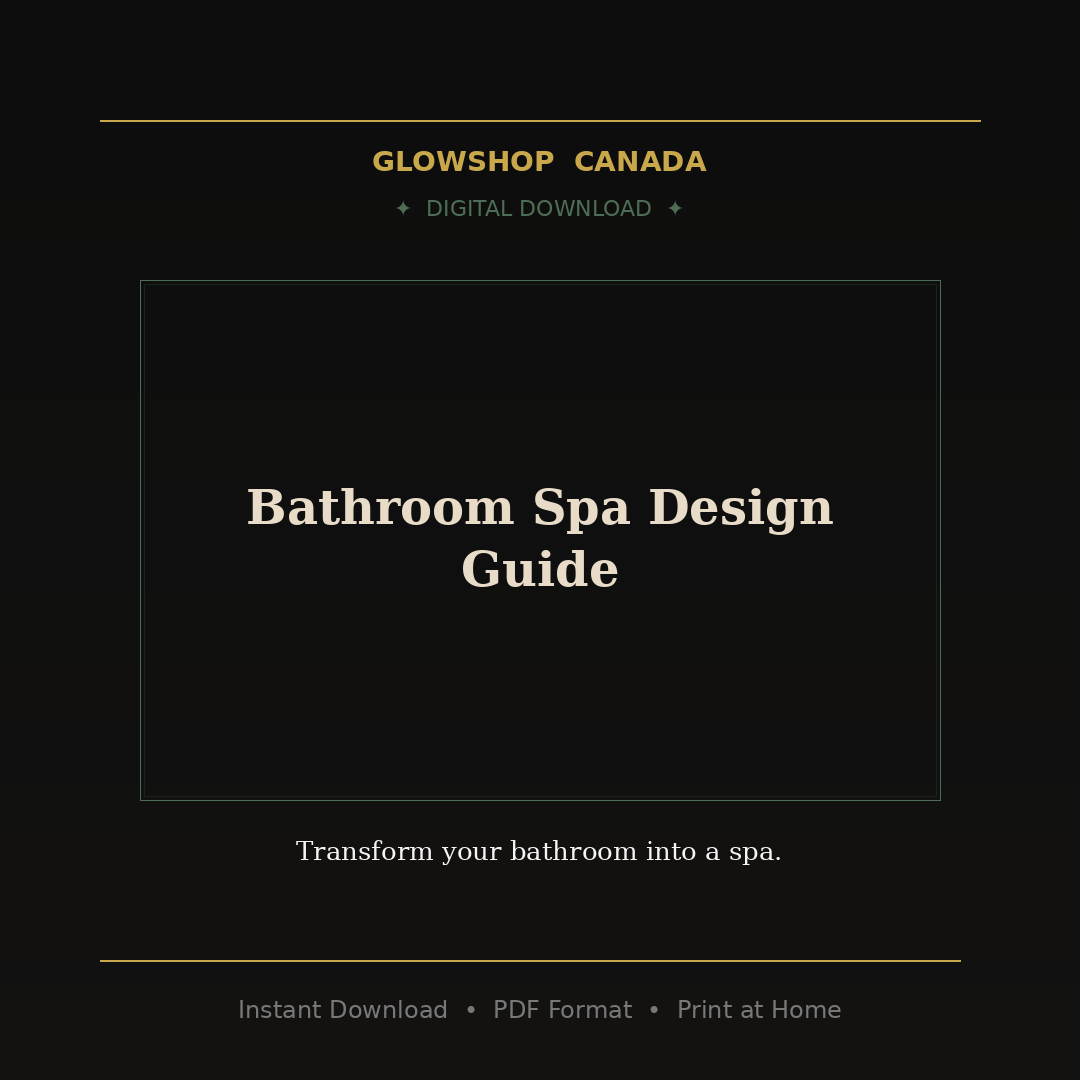 Bathroom Spa Design Guide - Digital Download product image
