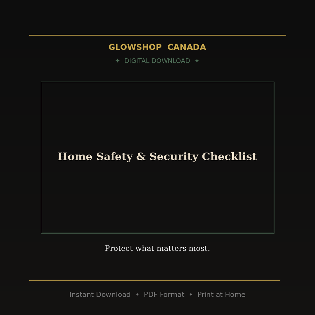 Home Safety & Security Checklist - Digital Download product image