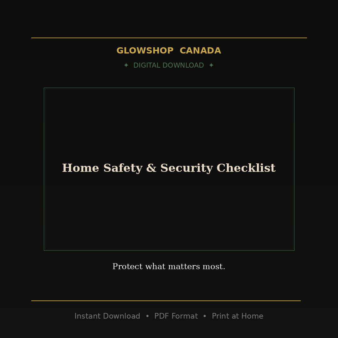 Home Safety & Security Checklist - Digital Download product image