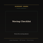 Moving Checklist - Digital Download
