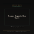Garage Organization Guide - Digital Download