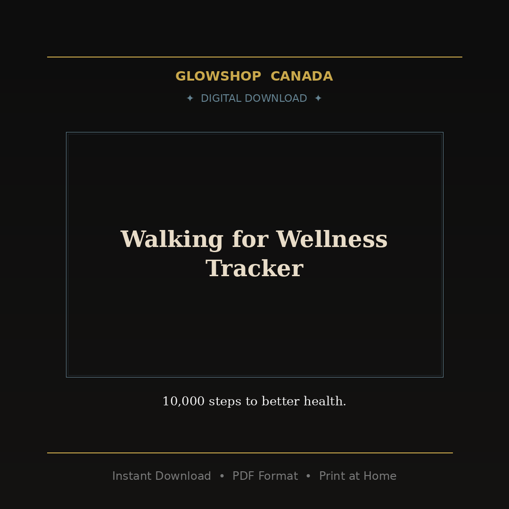 Walking for Wellness Tracker - Digital Download product image