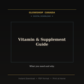 Vitamin & Supplement Guide - Digital Download