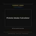 Protein Intake Calculator - Digital Download
