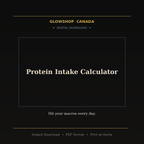 Protein Intake Calculator - Digital Download
