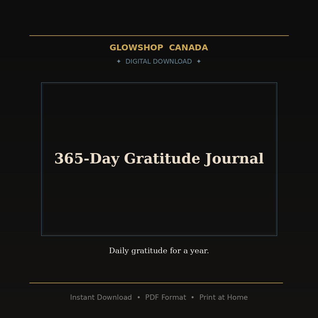 365-Day Gratitude Journal - Digital Download