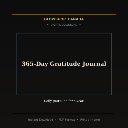 365-Day Gratitude Journal - Digital Download