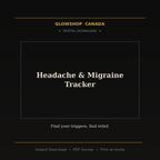 Headache & Migraine Tracker - Digital Download