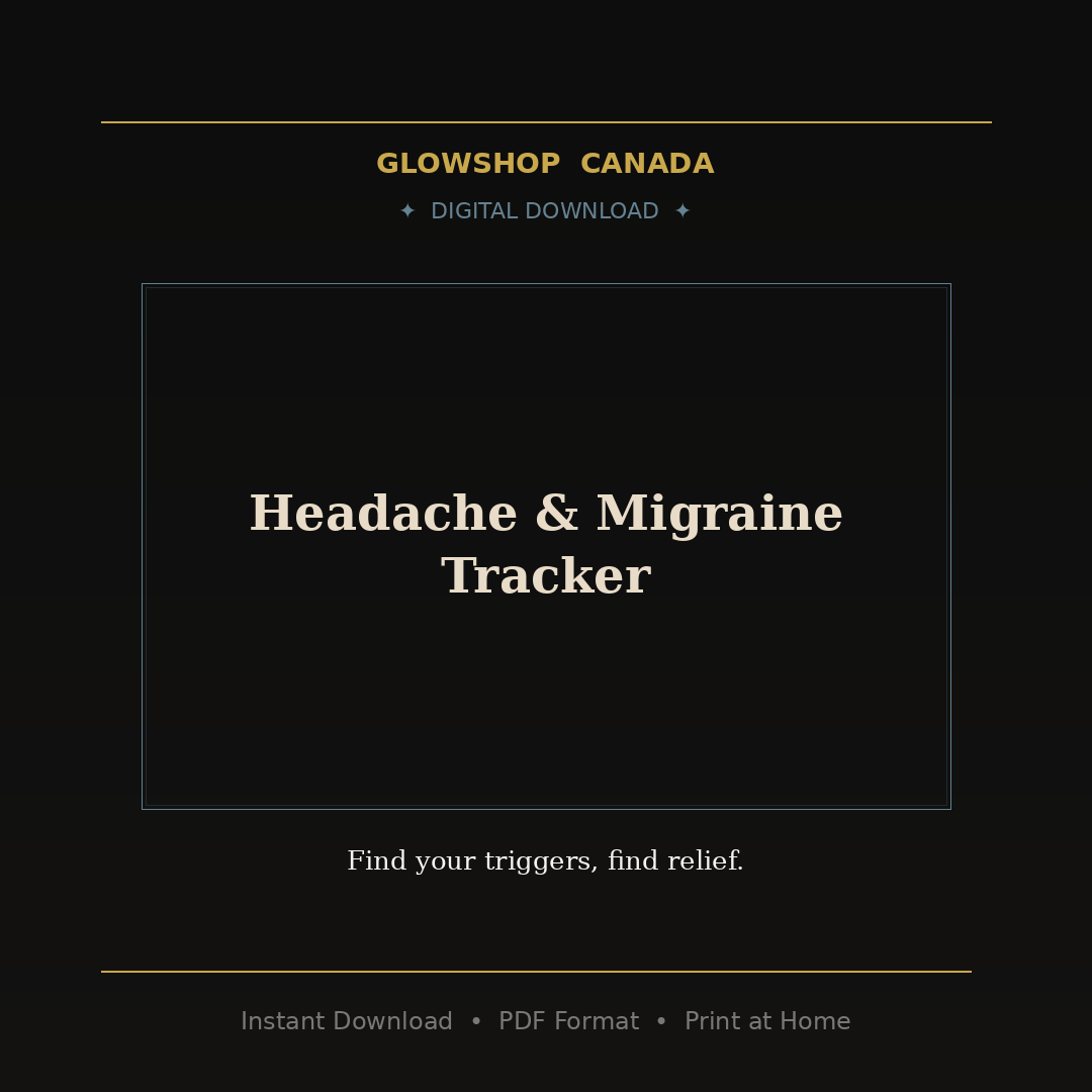 Headache & Migraine Tracker - Digital Download