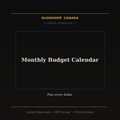 Monthly Budget Calendar - Digital Download product image