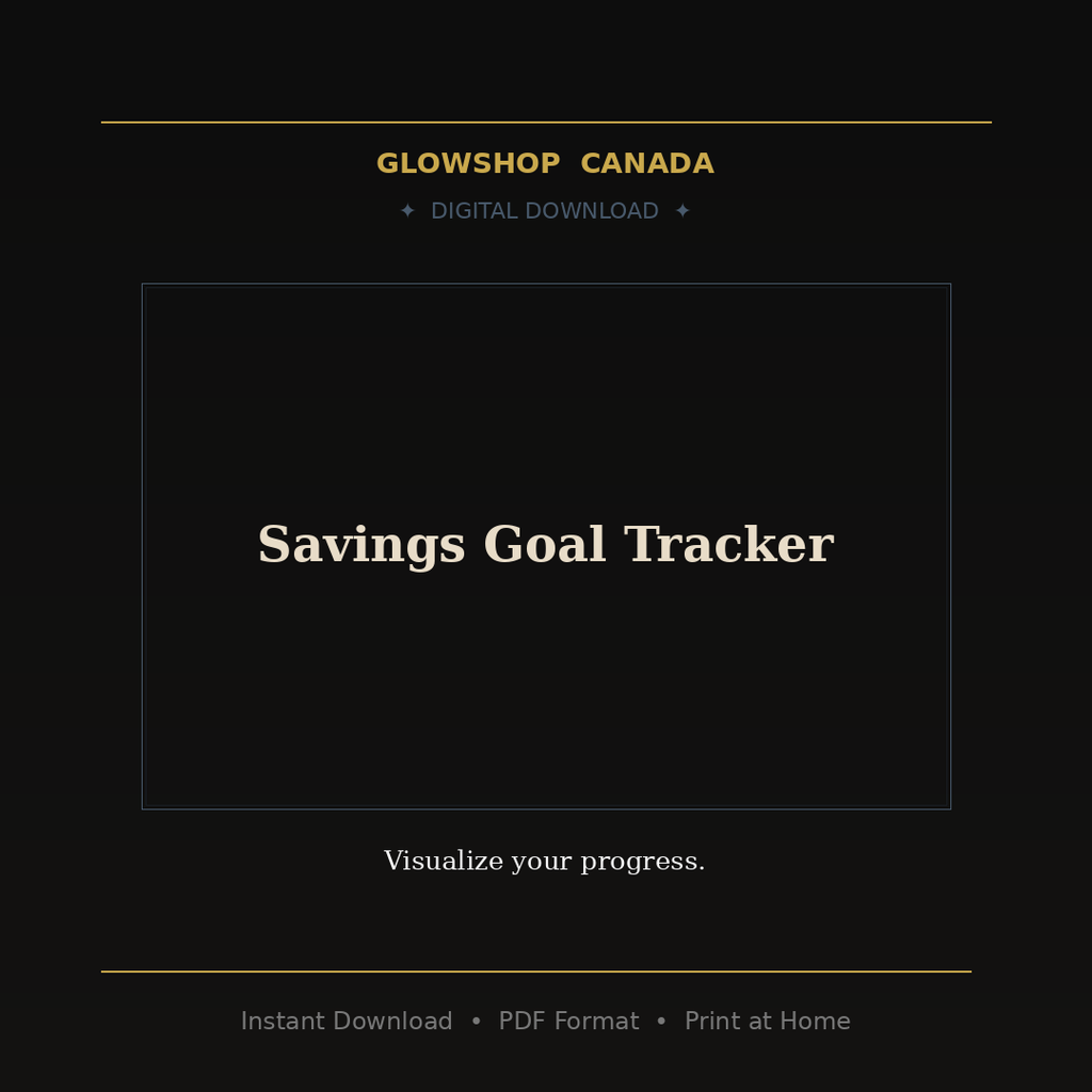 Savings Goal Tracker - Digital Download