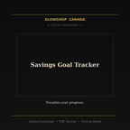 Savings Goal Tracker - Digital Download