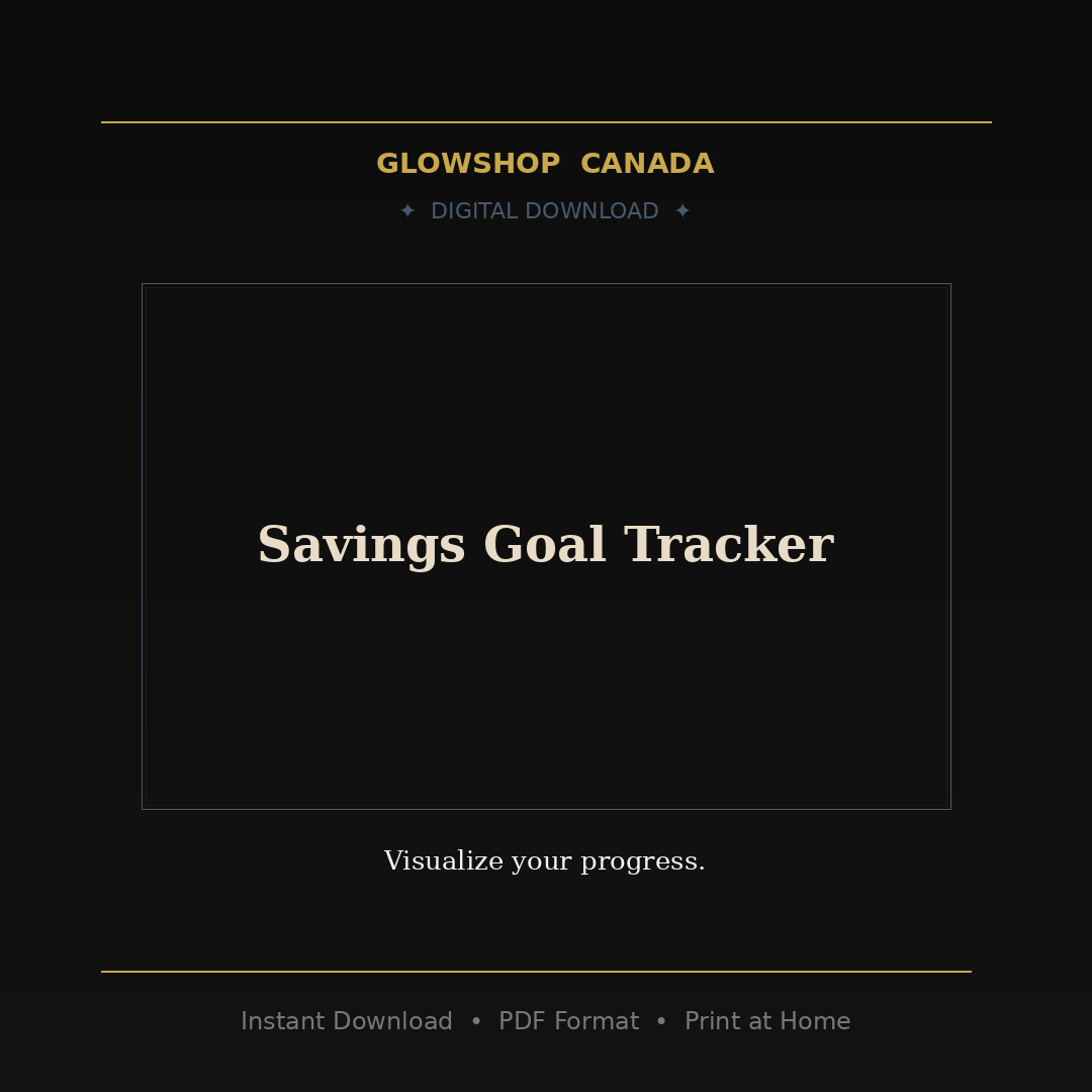 Savings Goal Tracker - Digital Download