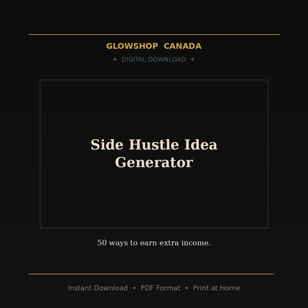 Side Hustle Idea Generator - Digital Download product image