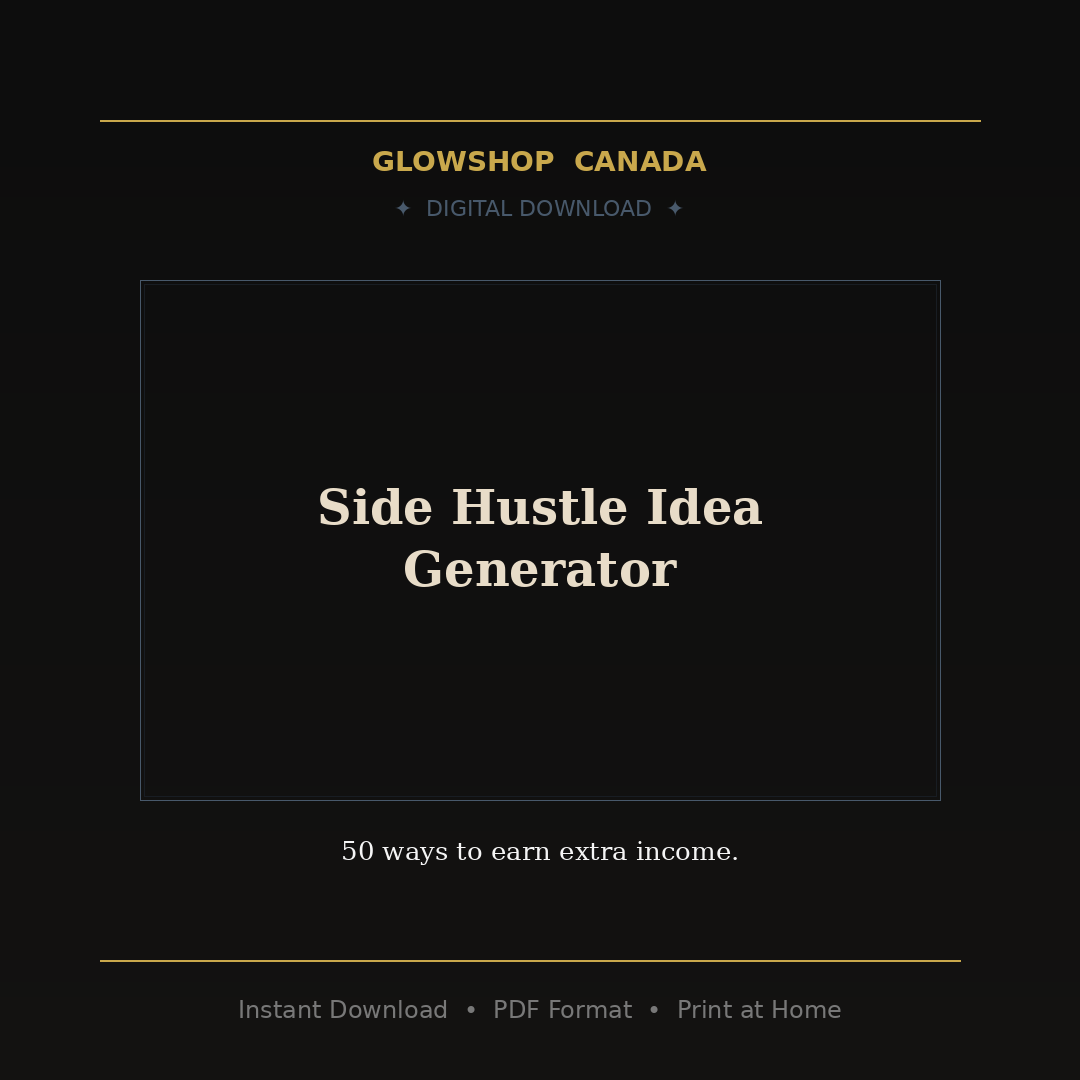 Side Hustle Idea Generator - Digital Download product image