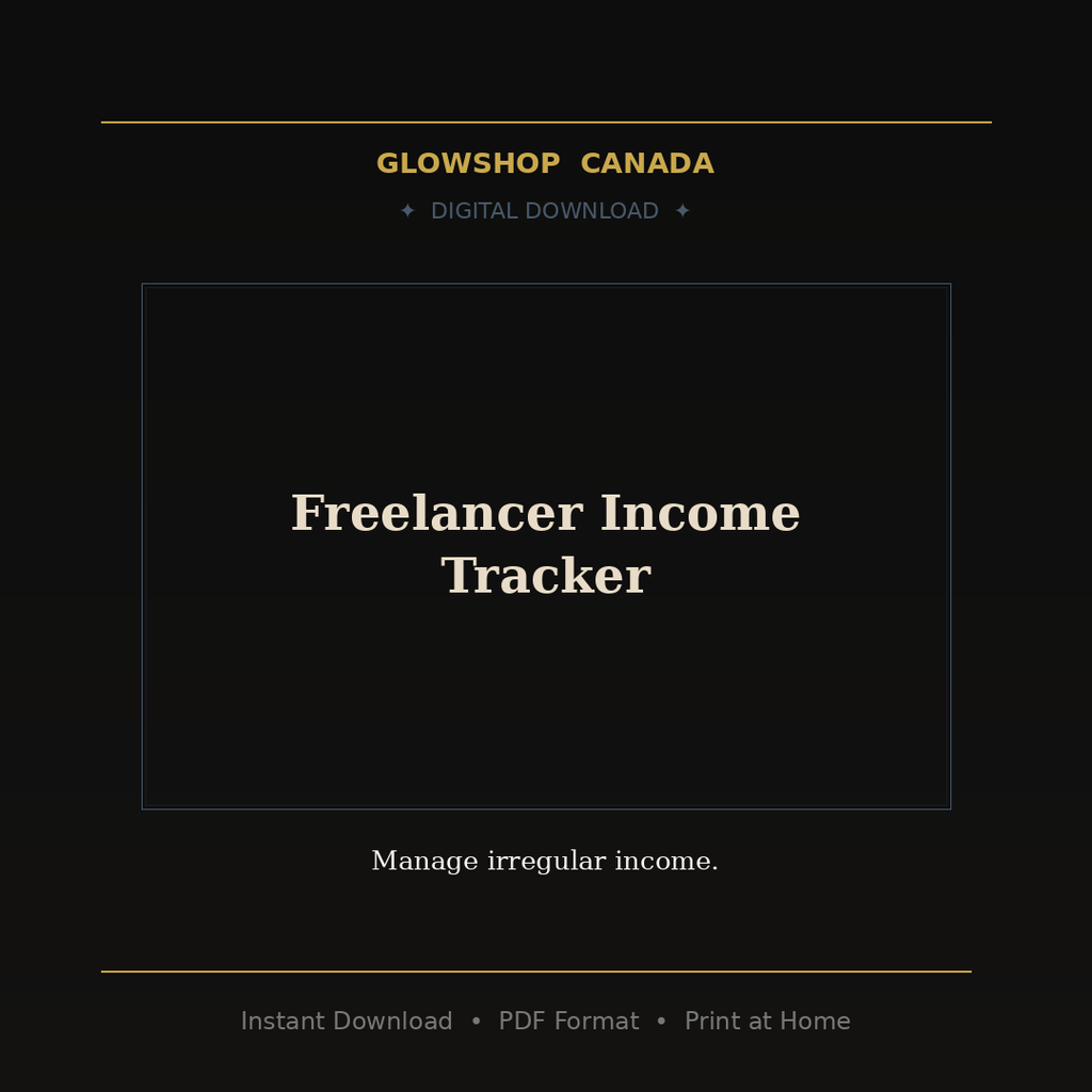 Freelancer Income Tracker - Digital Download