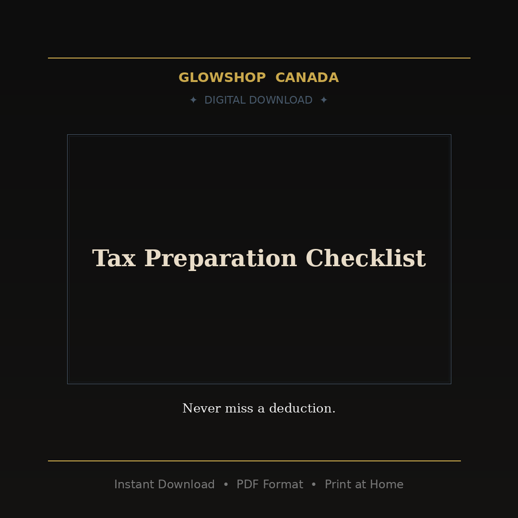 Tax Preparation Checklist - Digital Download product image