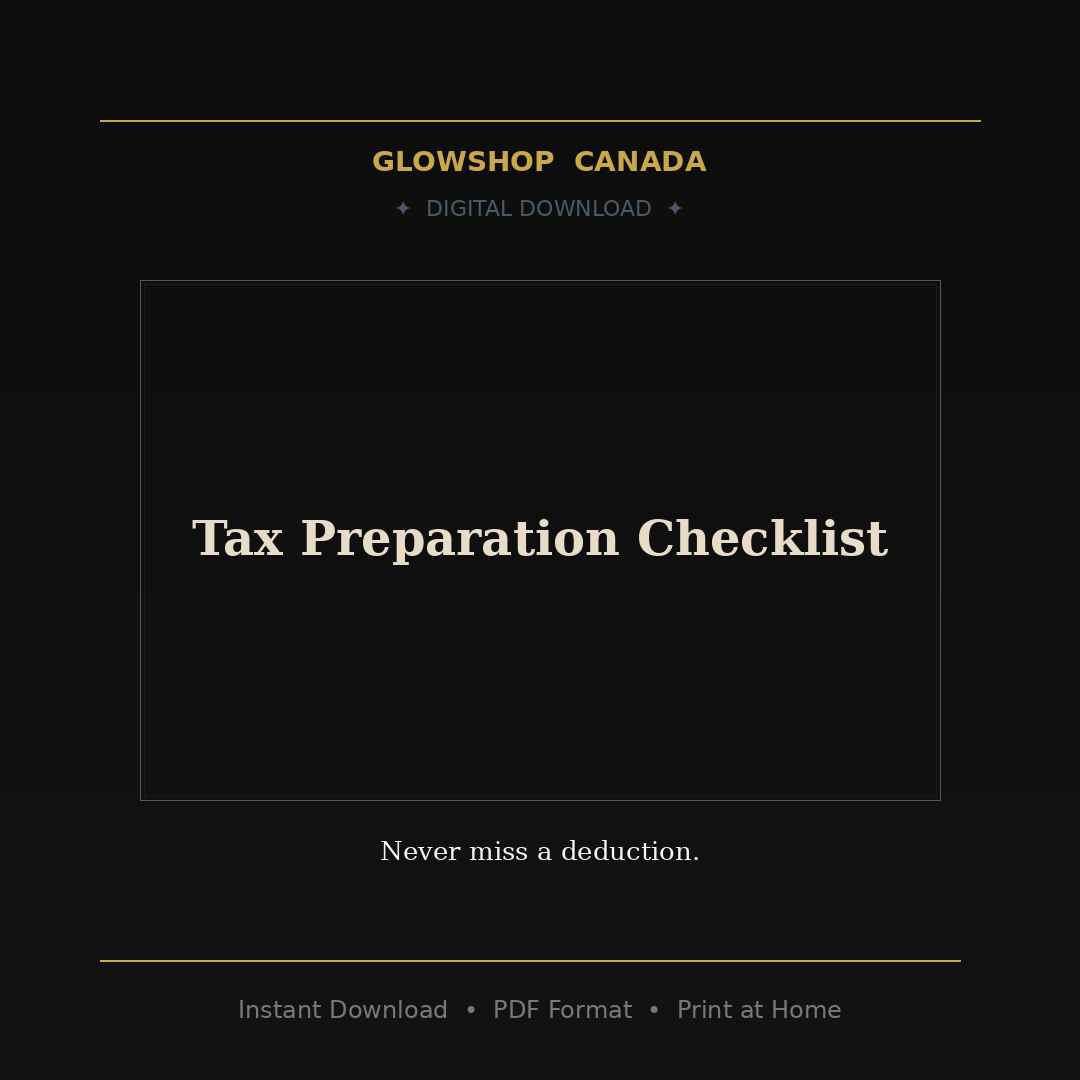 Tax Preparation Checklist - Digital Download product image