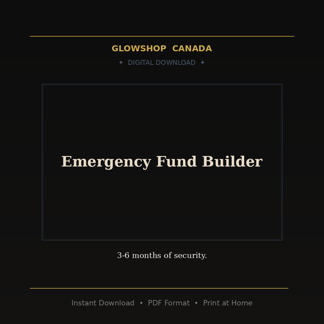 Emergency Fund Builder - Digital Download