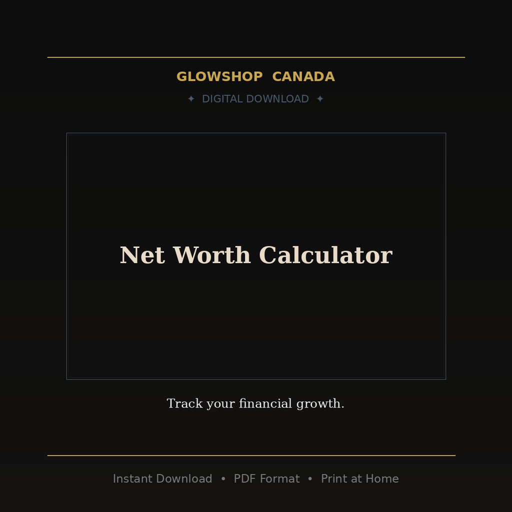 Net Worth Calculator - Digital Download product image