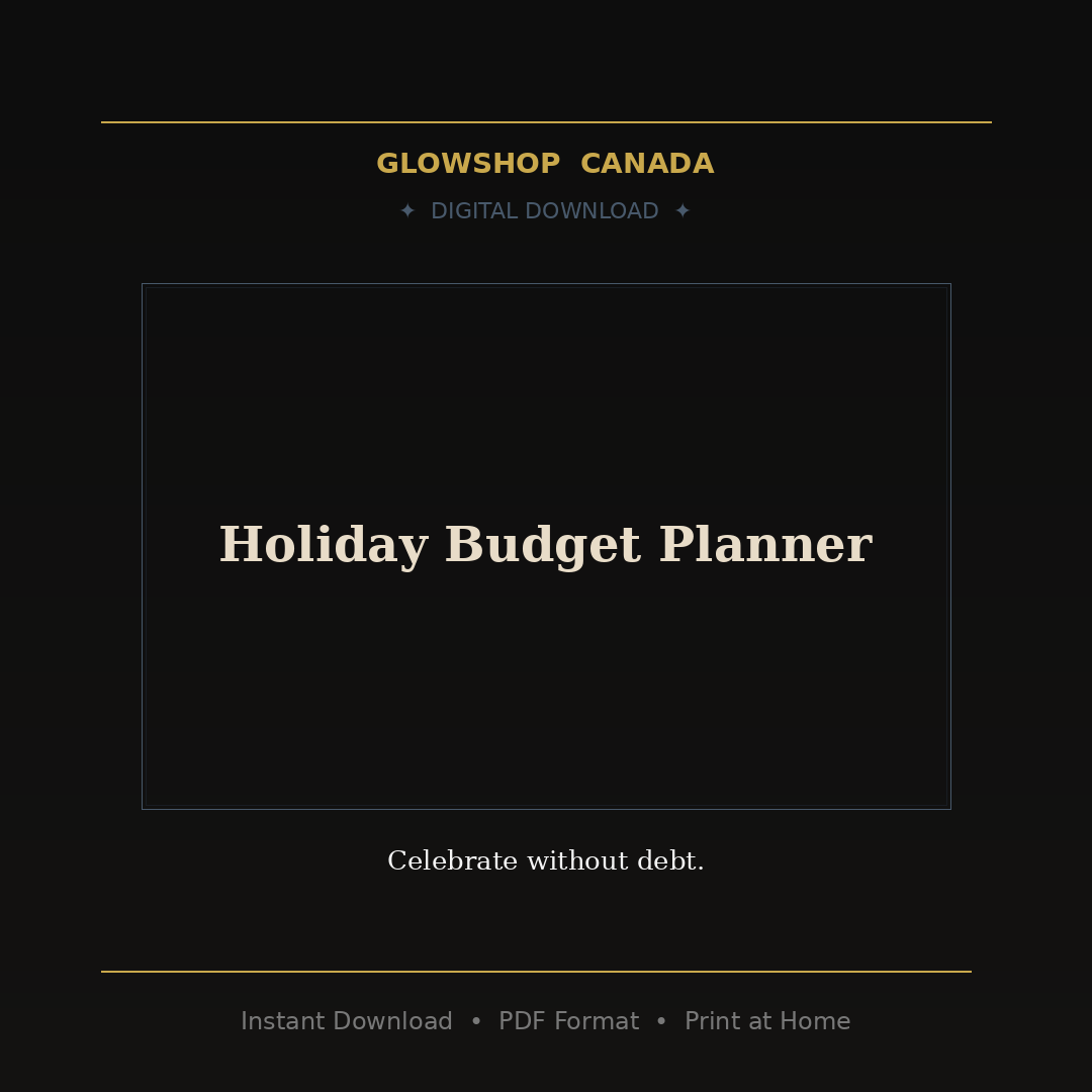 Holiday Budget Planner - Digital Download product image