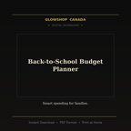 Back-to-School Budget Planner - Digital Download