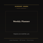 Weekly Planner - Digital Download
