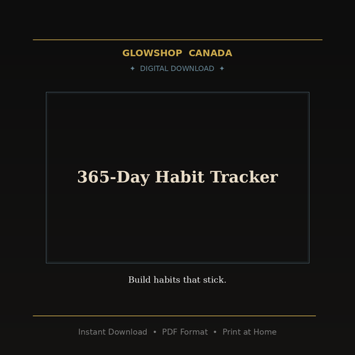 365-Day Habit Tracker - Digital Download