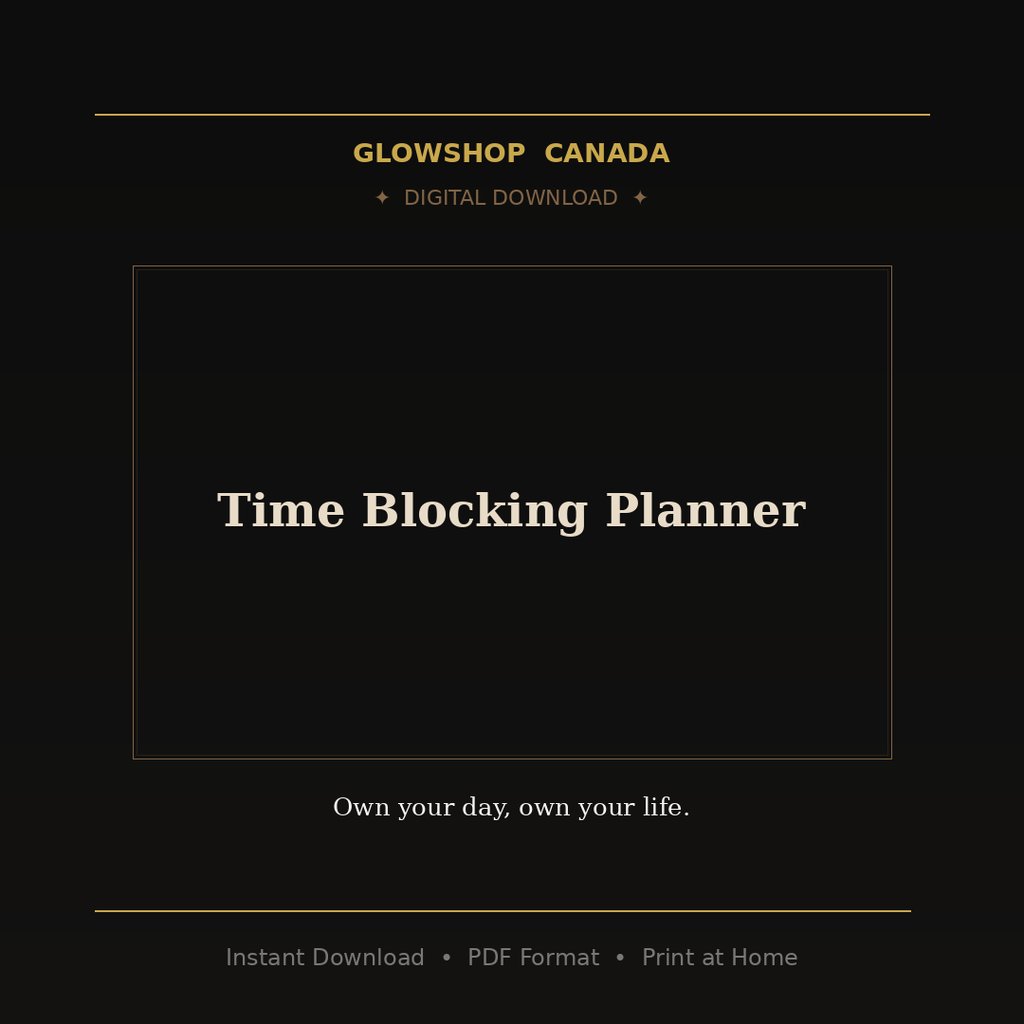 Time Blocking Planner - Digital Download product image