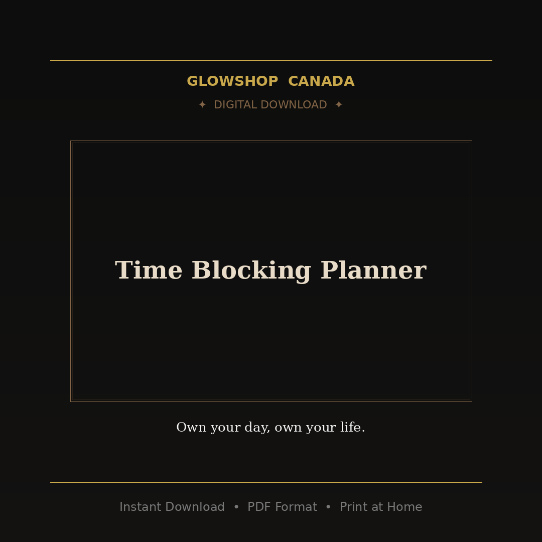 Time Blocking Planner - Digital Download product image