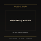 Productivity Planner - Digital Download