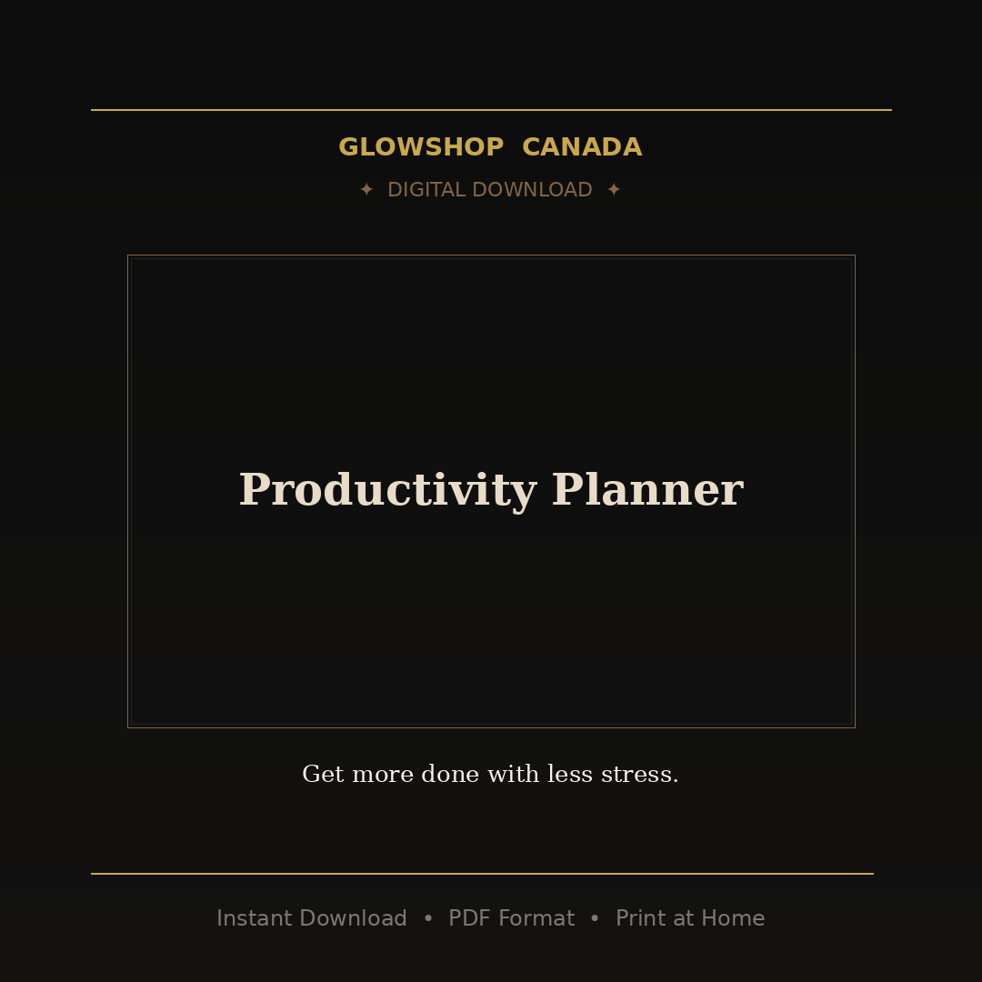 Productivity Planner - Digital Download