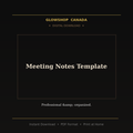 Meeting Notes Template - Digital Download
