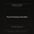 Travel Packing Checklist - Digital Download product image