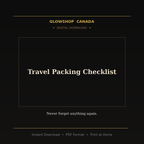 Travel Packing Checklist - Digital Download product image