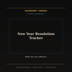 New Year Resolution Tracker - Digital Download