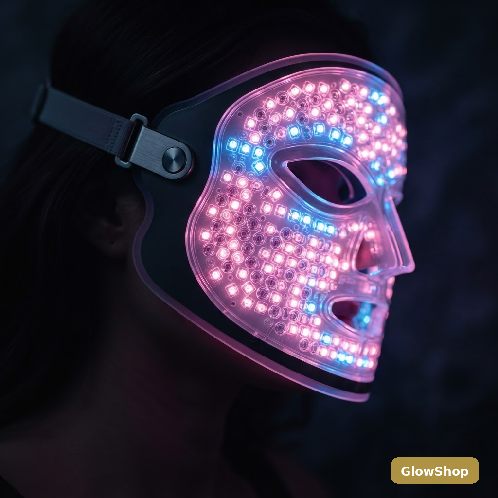 LED Mask glowing detail