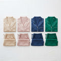 Women's Silk Pyjama Set — Long Sleeve Button-Down Top & Pants