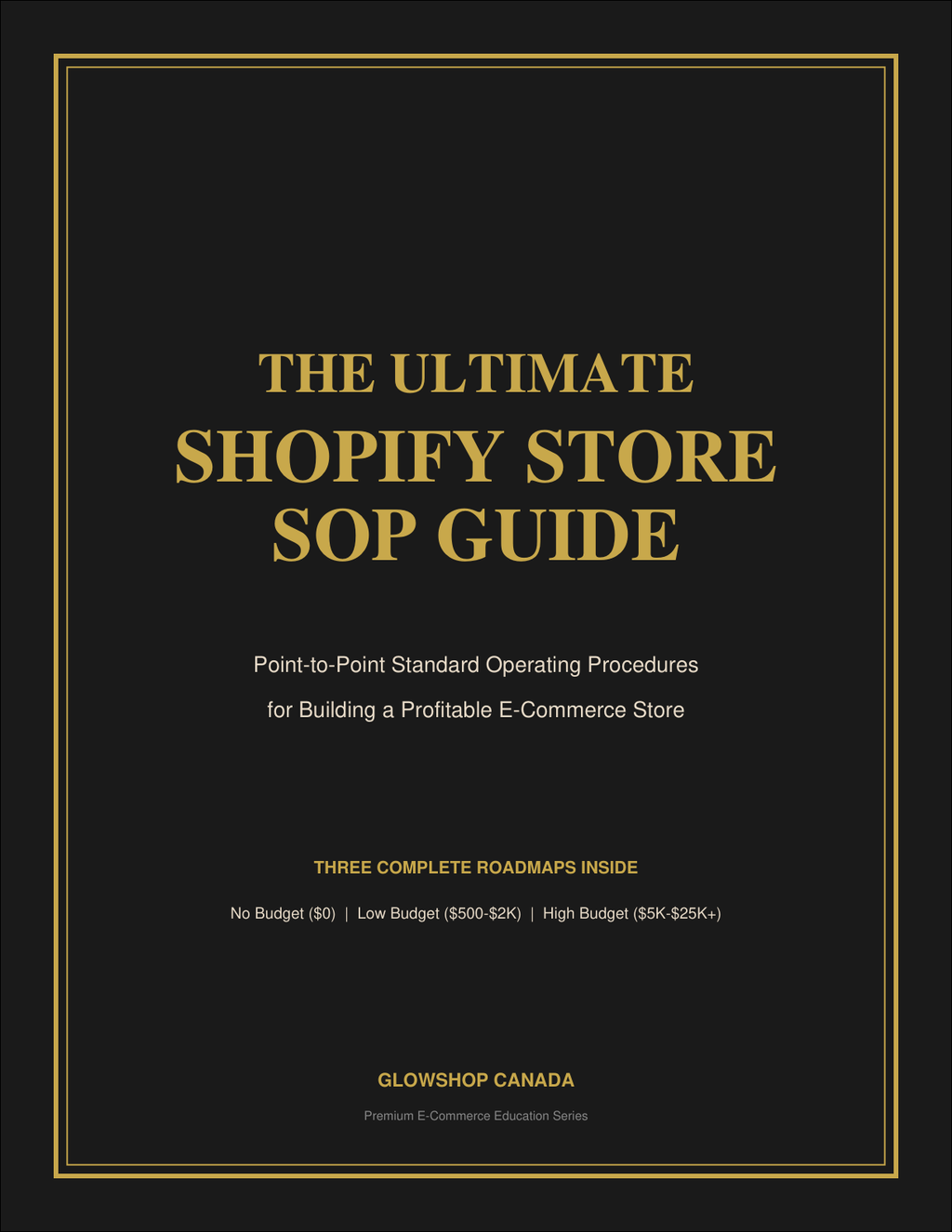 Preview: Cover Page - The Ultimate Shopify Store SOP Guide
