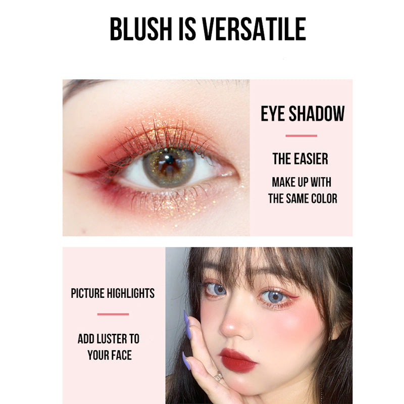 Fine-textured Single-color Blush For Women