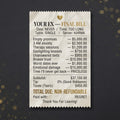 Rate Your Ex Receipt - 15 Itemized Bills for Relationships Gone Wrong