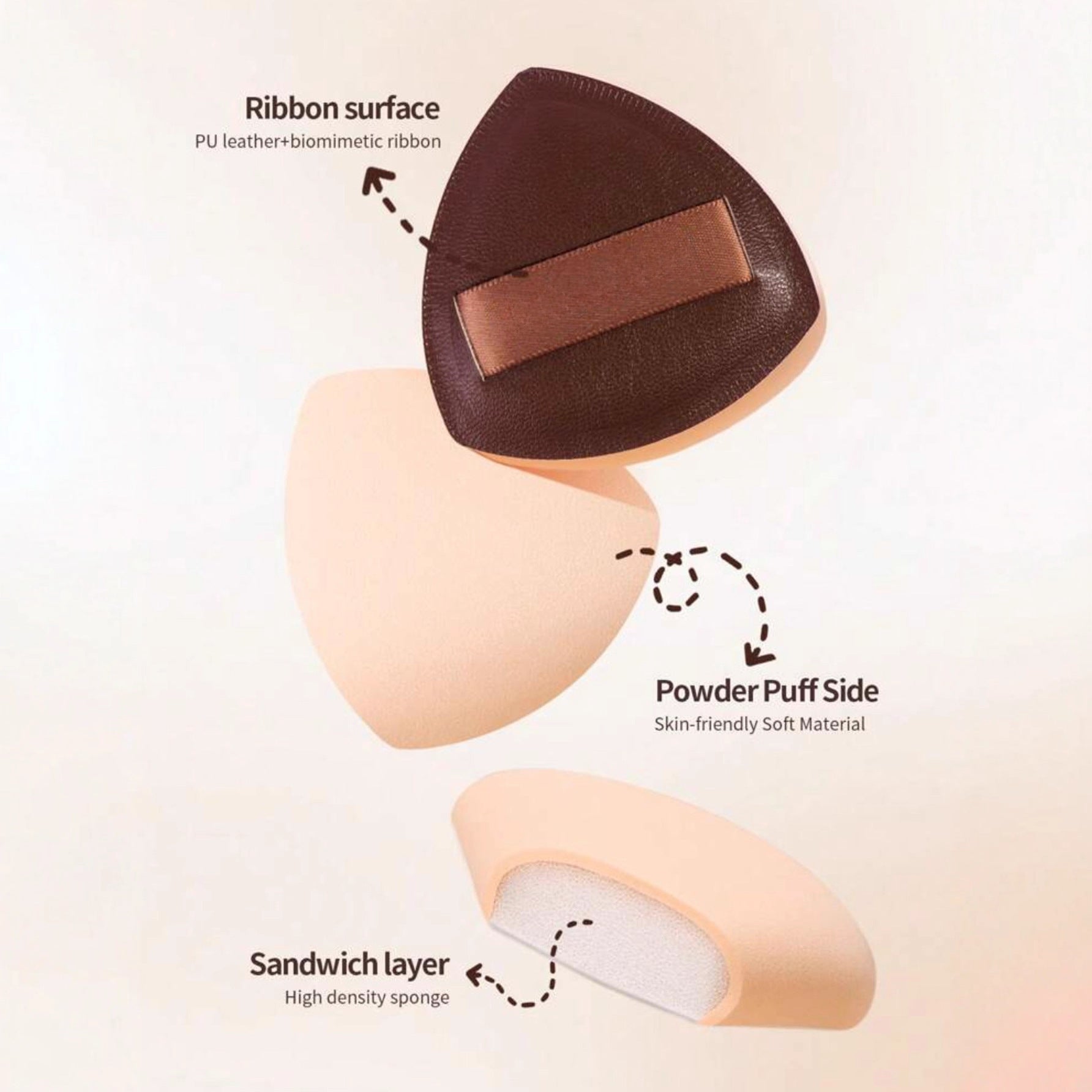 Brown Aluminum Tube Makeup Brush Set