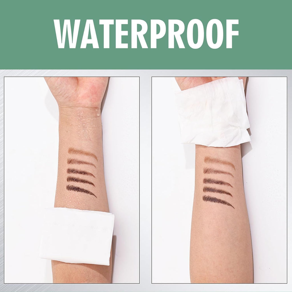 Microblading Eyebrow Pen,Waterproof Eye Brow Pen With 4-Fork-Tip Liquid Brow Pen For Natural Looking Defined Eyebrows,01,02,03