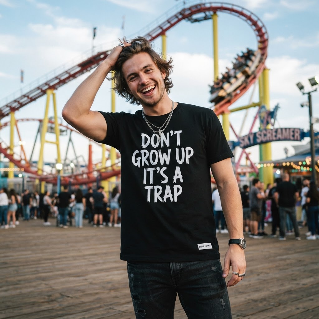 Don't Grow Up It's a Trap — Premium T-Shirt | COLLIN CAMPELL product image