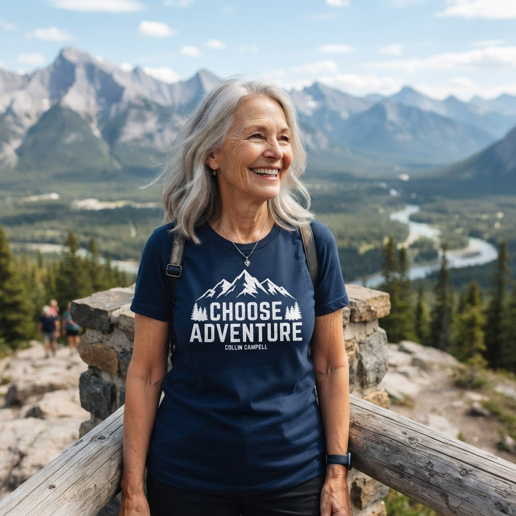 Choose Adventure Mountain Tee — Premium Garment-Dyed | COLLIN CAMPELL product image