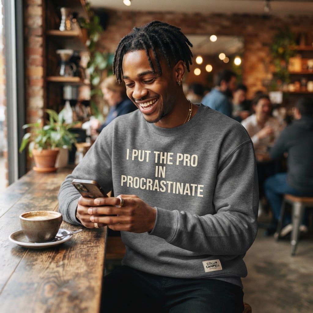 I Put the Pro in Procrastinate — Premium Sweatshirt | COLLIN CAMPELL product image