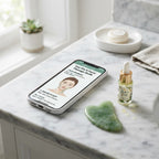 Gua Sha Facial Massage Guide device mockup